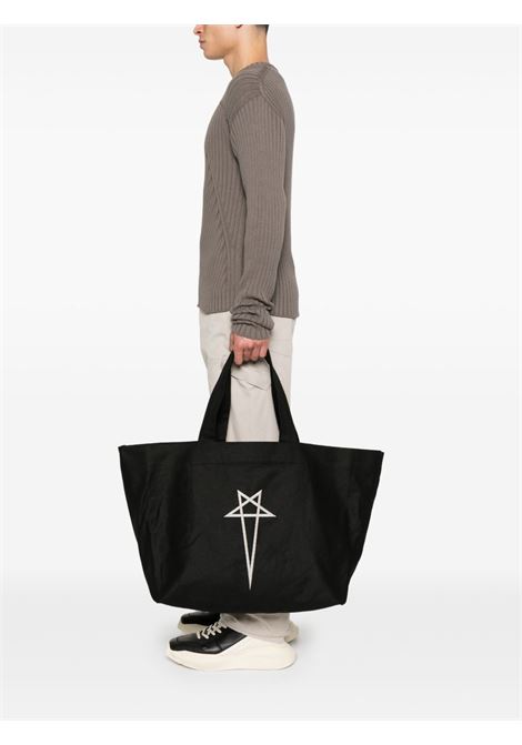 Borsa tote con ricamo logo in nero Rick owens - unisex RICK OWENS | RH000005CVS10908